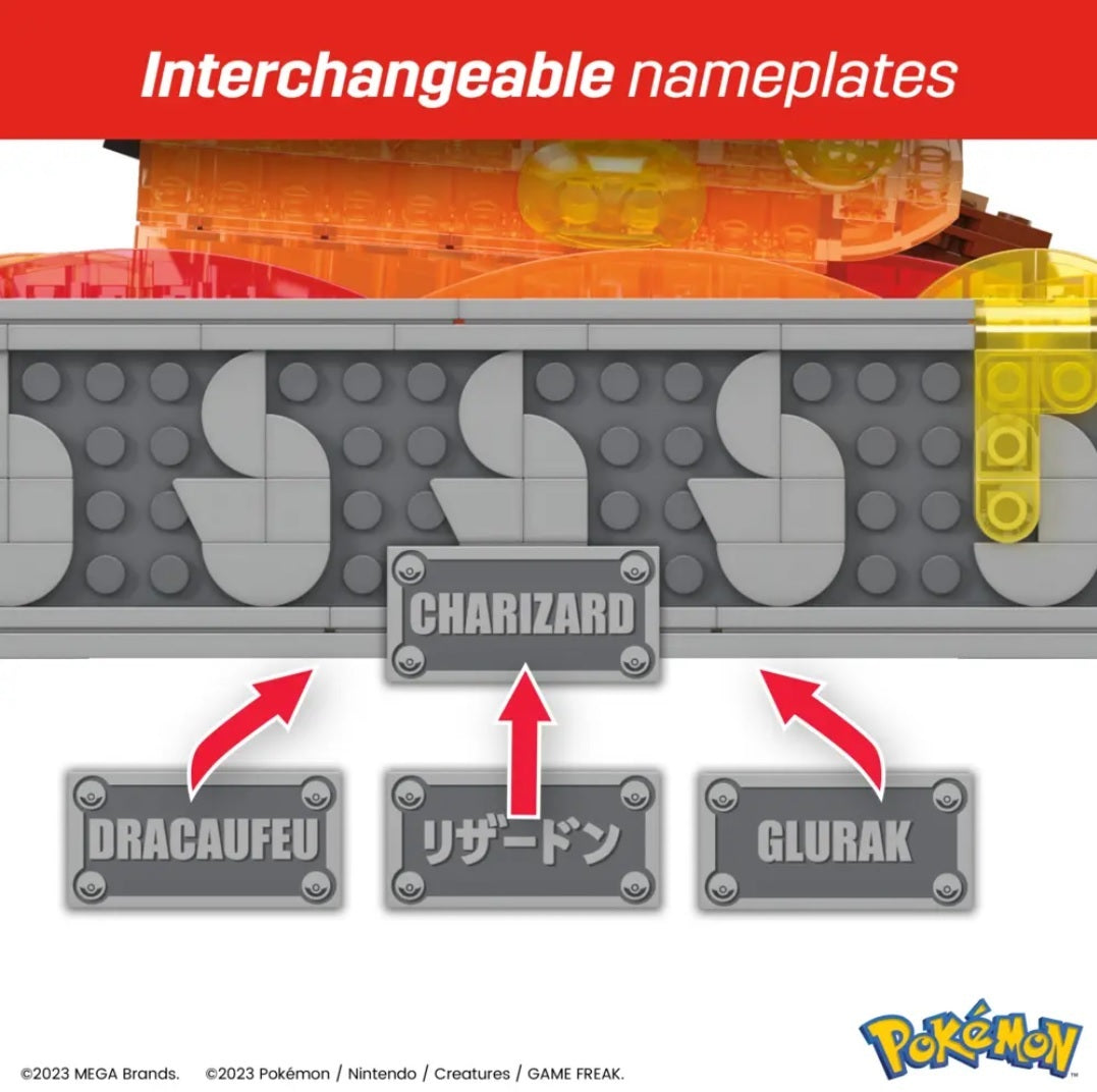 MEGA BLOKS Pokemon: Build with Motion Charizard, 1664 Piece Building Toy Set