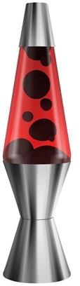 Lava® Lamp 14.5" Chrome Plated Crimson - Black Wax/Red Liquid/Chrome Base & Cap