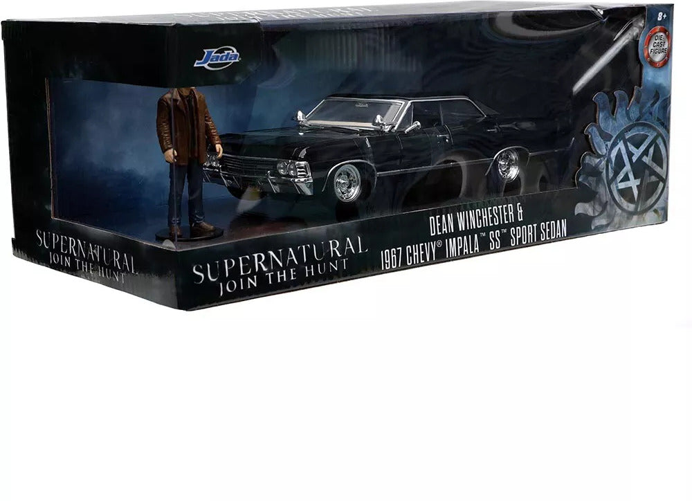 Supernatural - Hollywood Rides - 1:24 Chevy Impala Die-Cast Car & Dean Figure