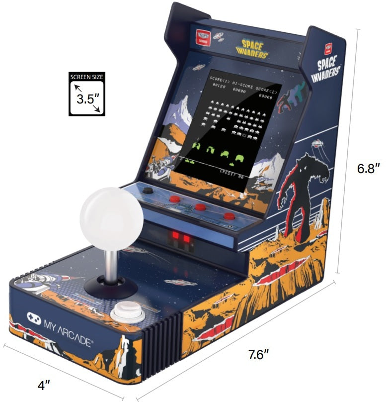 My Arcade - Space Invaders Joystick Player Portable Retro Arcade