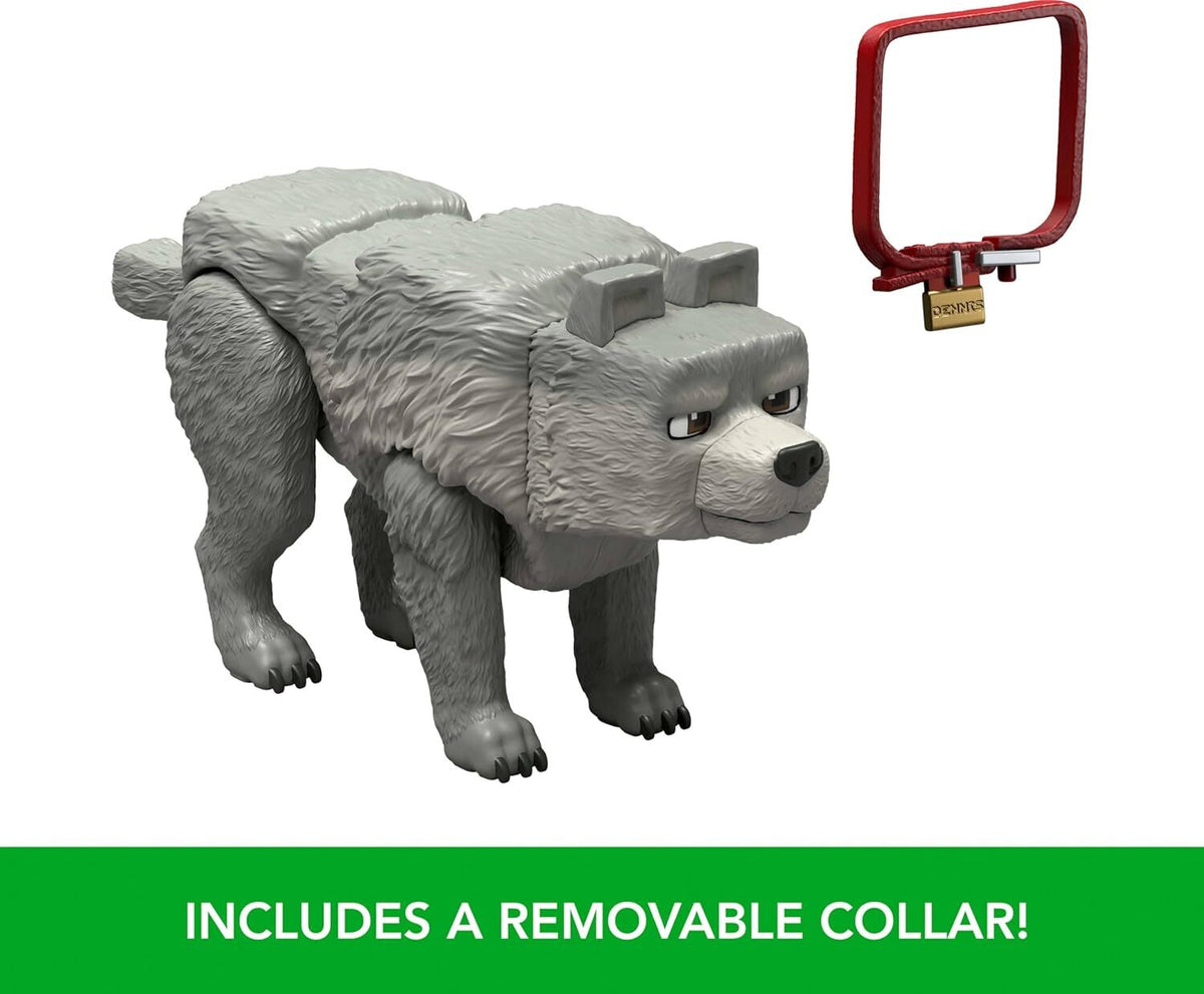 Minecraft Movie 3.25'' Dennis the Wolf Figure with Accessories
