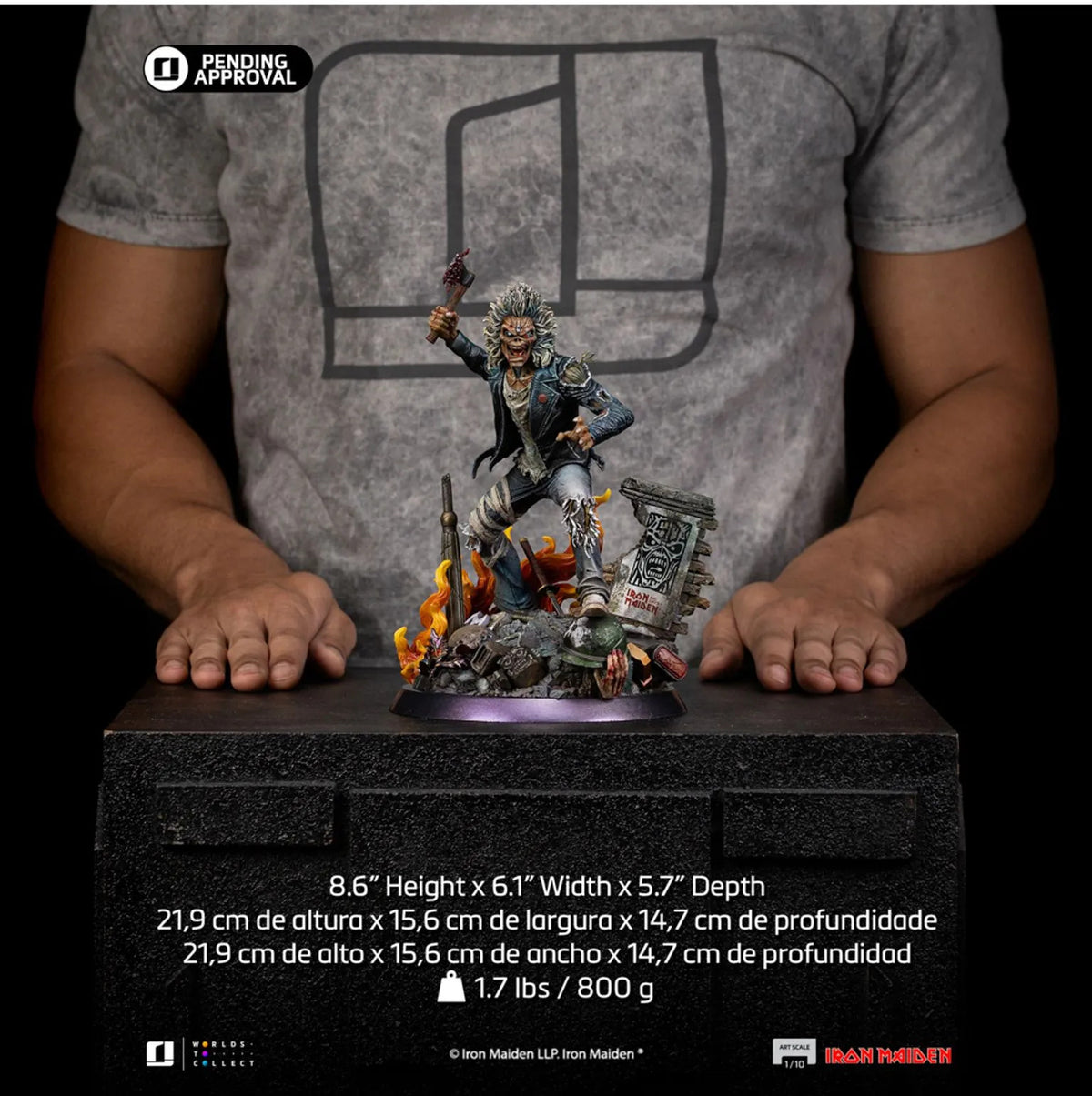 Iron Maiden - Art Scale 1/10 - Eddie (50th Anniversary) Statue