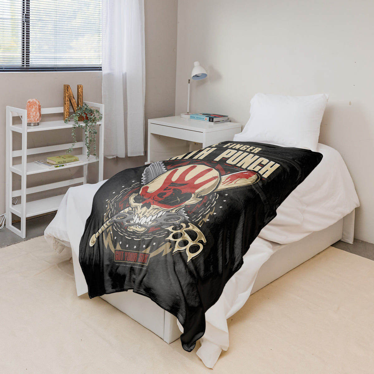 Rocksax - Five Finger Death Punch - Got Your Six - Sherpa Fleece Blanket (60 in x 80 in)