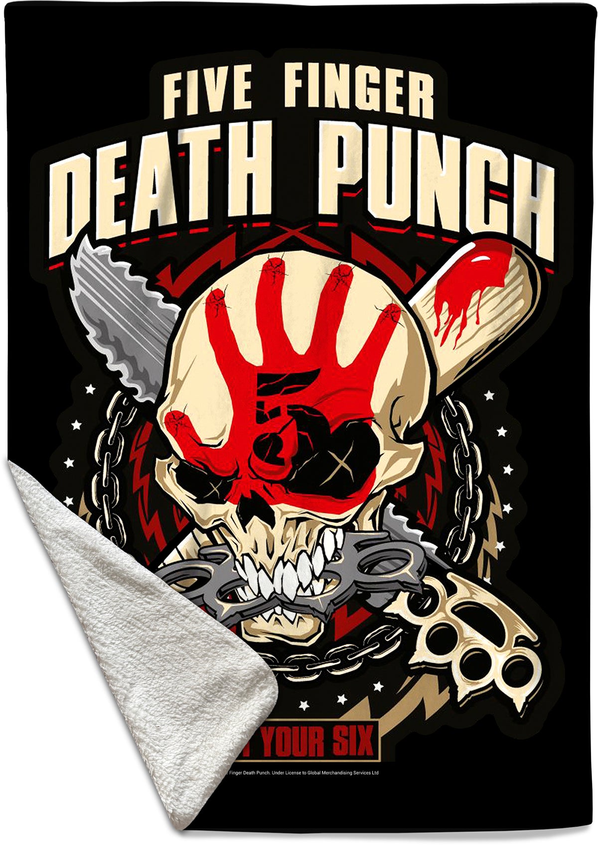 Rocksax - Five Finger Death Punch - Got Your Six - Sherpa Fleece Blanket (60 in x 80 in)