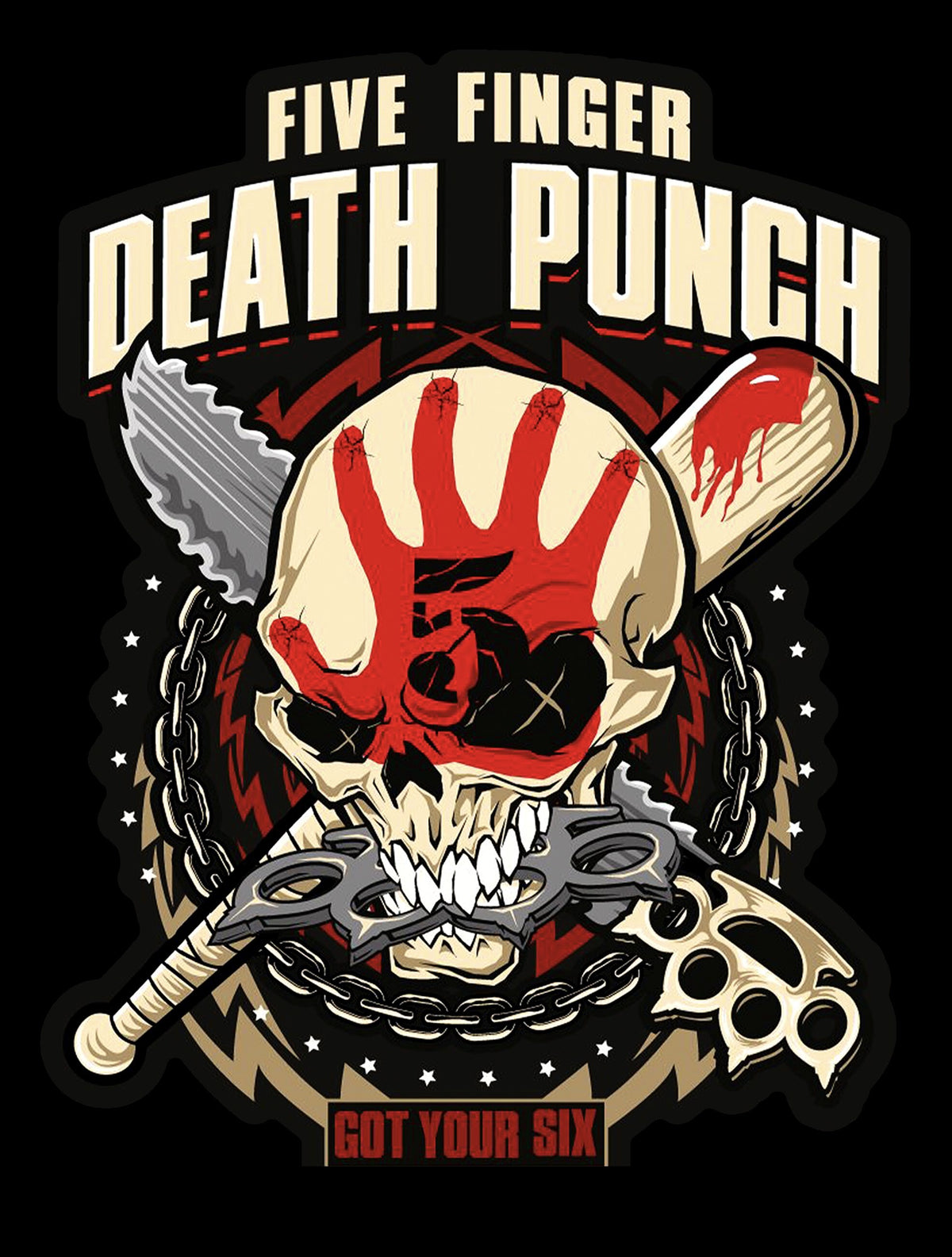 Rocksax - Five Finger Death Punch - Got Your Six - Sherpa Fleece Blanket (60 in x 80 in)