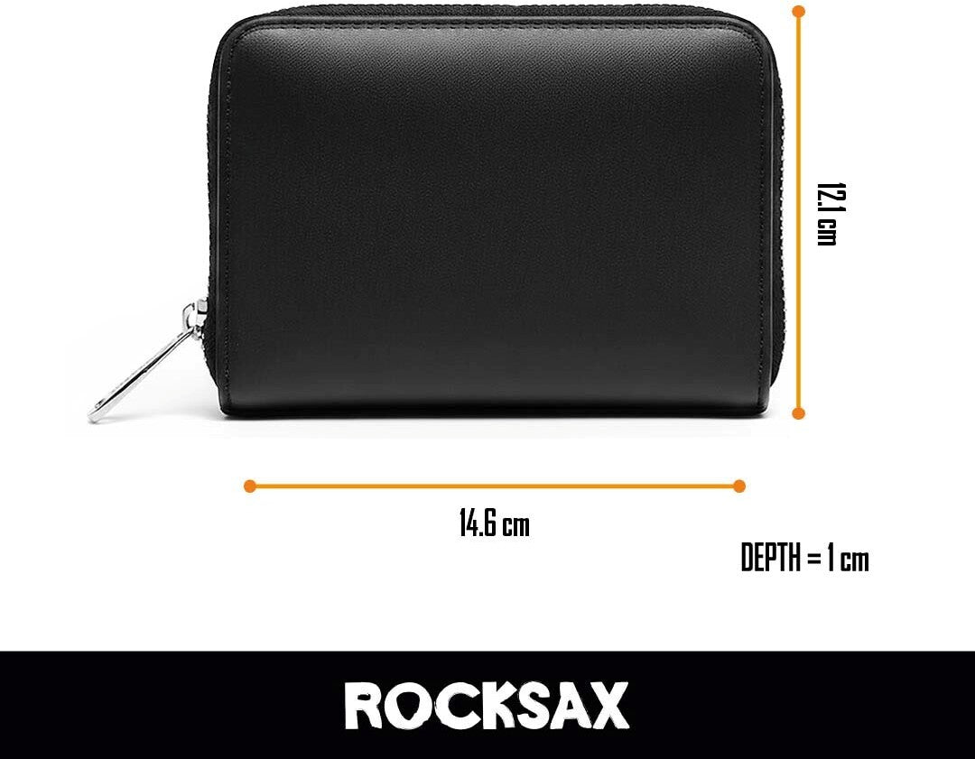 Rocksax - Pink Floyd - Dark Side of the Moon Logo - Bi-Fold Zipped Wallet/Purse (Black)