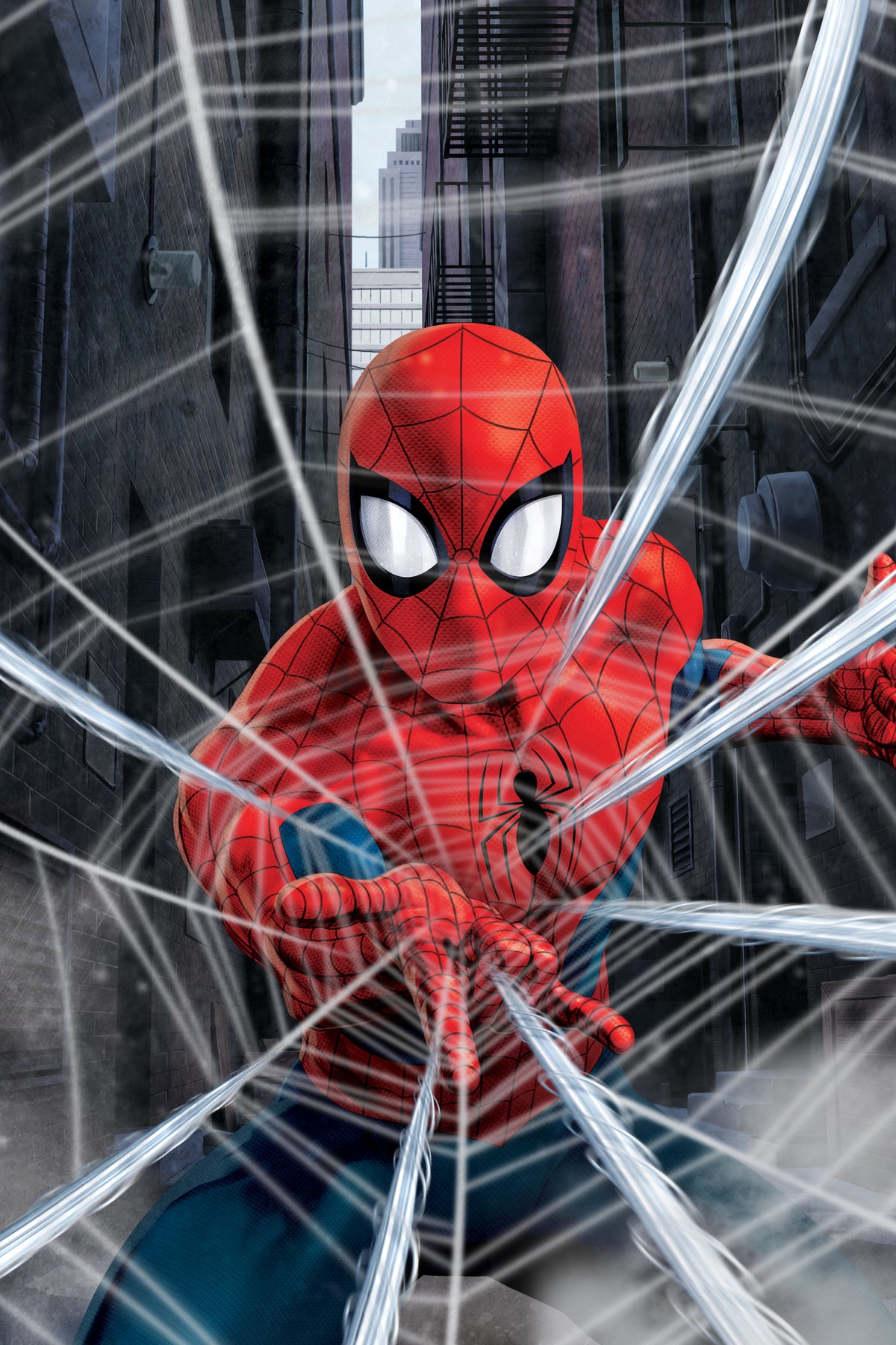 Marvel Spider-Man Shooting Webs 300pc 18x12 in 3D Lenticular Puzzle in a Tin Book