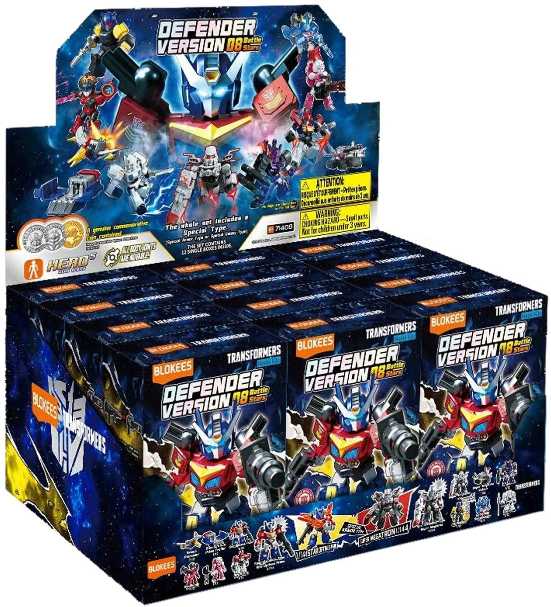Blokees - Transformers - Defender Version - 08: Battle Stars 12ct Model Kit PDQ Display