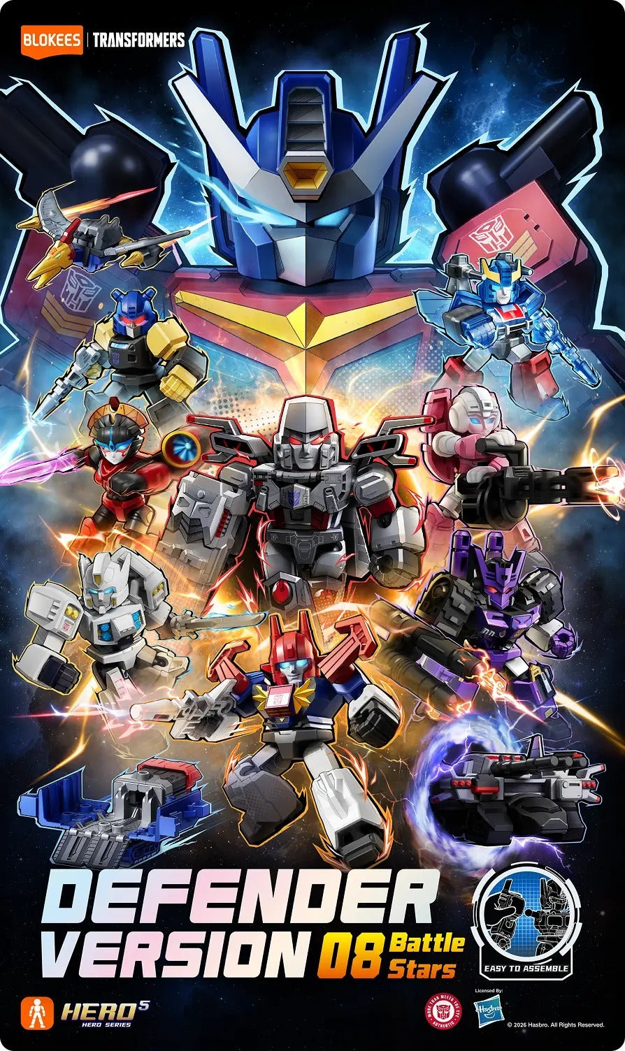 Blokees - Transformers - Defender Version - 08: Battle Stars 12ct Model Kit PDQ Display
