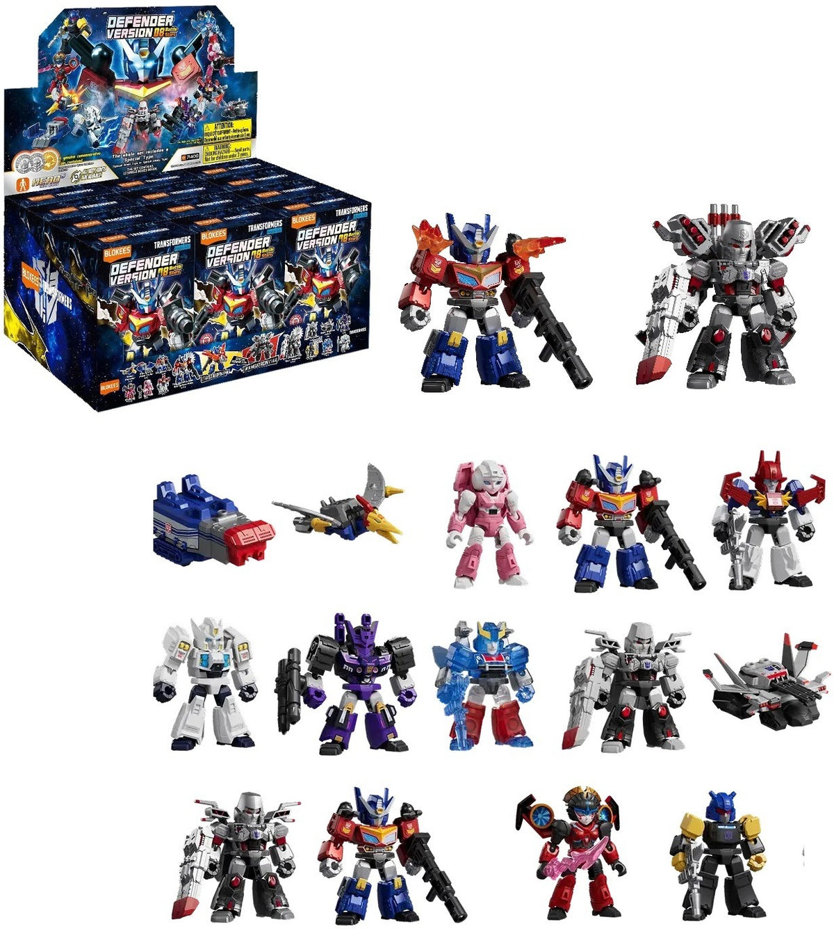 Blokees - Transformers - Defender Version - 08: Battle Stars 12ct Model Kit PDQ Display