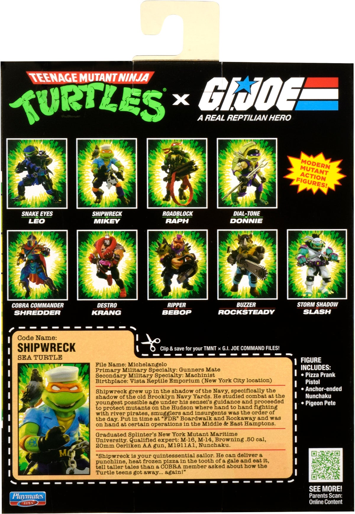 Teenage Mutant Ninja Turtles x G.I. Joe - Shipwreck x Mikey Action Figure (TMNT)