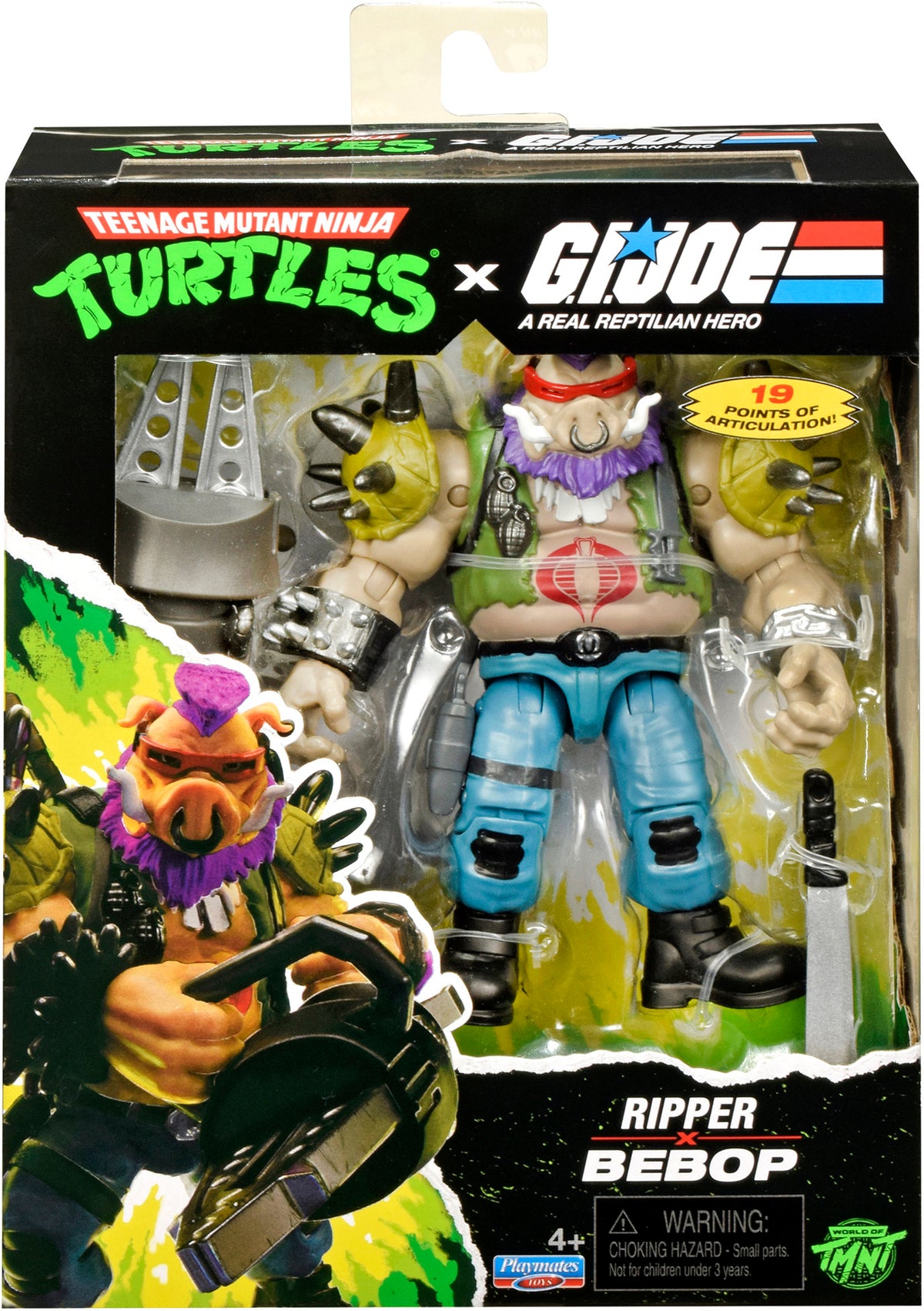 Teenage Mutant Ninja Turtles x G.I. Joe - Ripper x Bebop Action Figure (TMNT)
