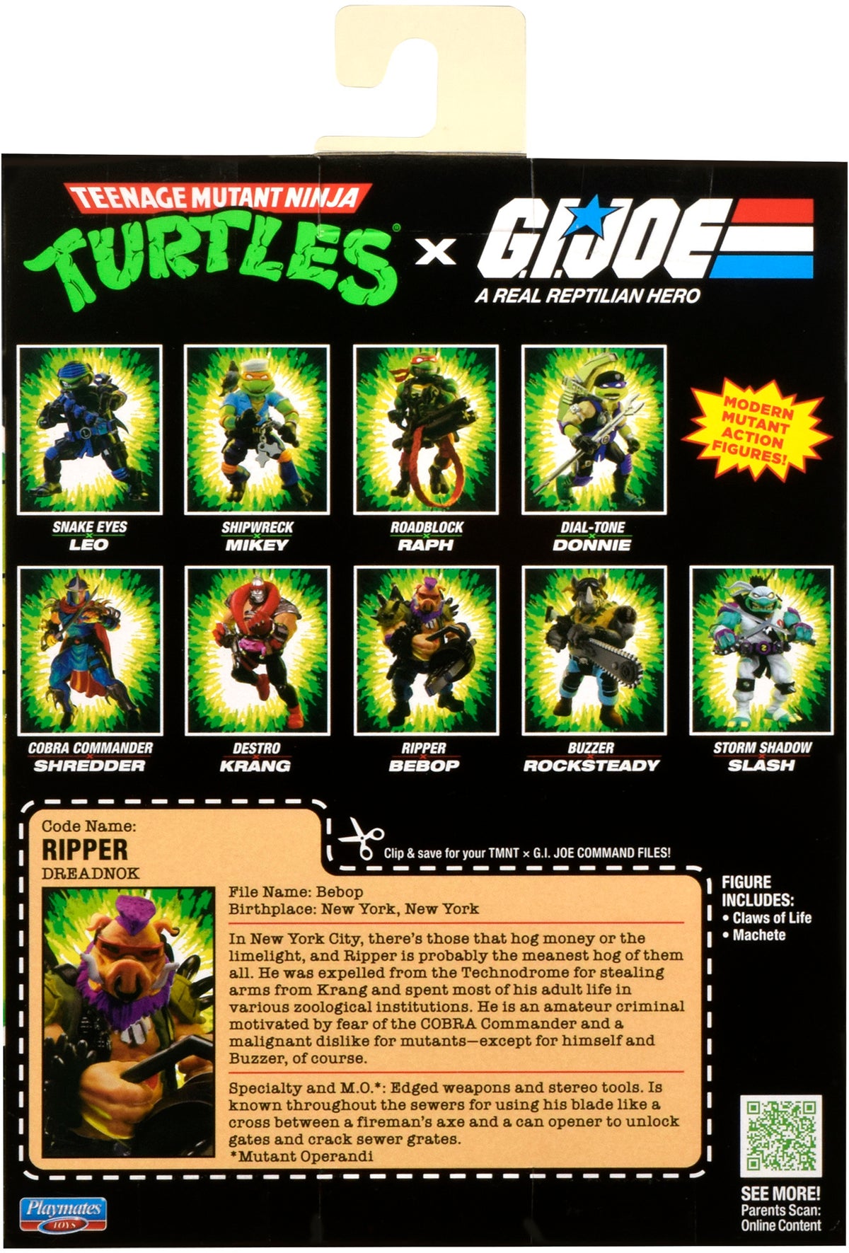 Teenage Mutant Ninja Turtles x G.I. Joe - Ripper x Bebop Action Figure (TMNT)