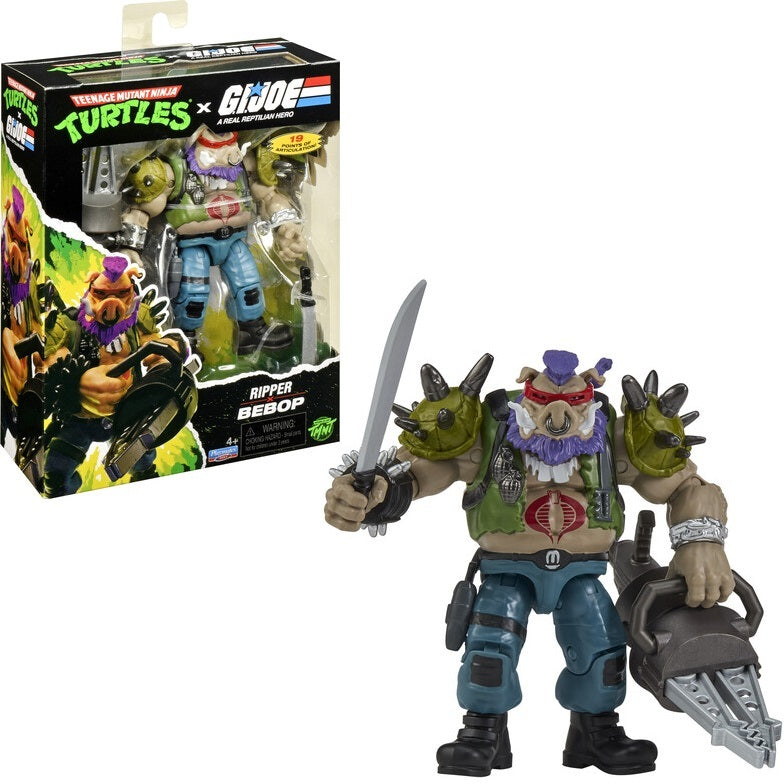 Teenage Mutant Ninja Turtles x G.I. Joe - Ripper x Bebop Action Figure (TMNT)