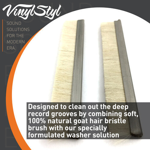 Vinyl Styl® DC-517 Deep Groove Record Washer Replacement Brushes 2 Pack