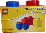LEGO Stackable Storage 3-Piece Multipack, Red, Blue & Yellow