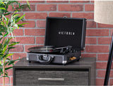 Victrola VSC-500BTC-BLK Journey+ Vinyl Suitcase Record Player with Cassette (Black)