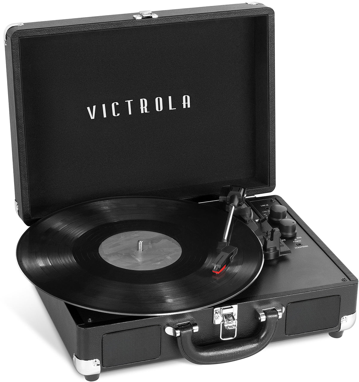 Victrola VSC-500BTC-BLK Journey+ Vinyl Suitcase Record Player with Cassette (Black)