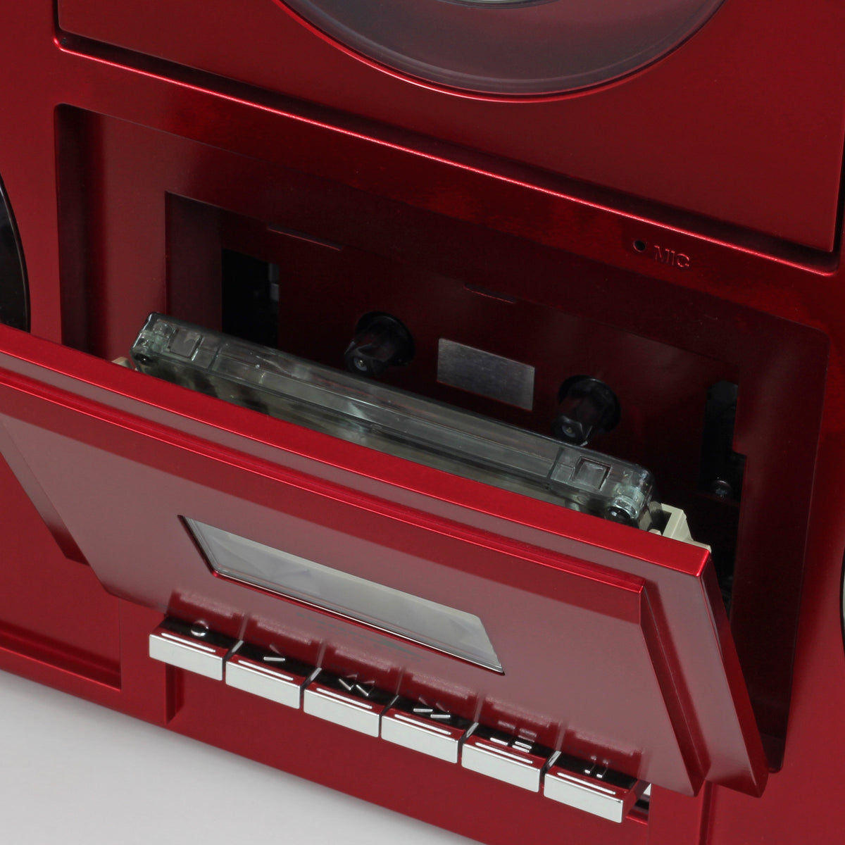 Studebaker SB2140R Sound Station Bluetooth Boombox CD/AM-FM Radio/Cassette Recorder (Red)