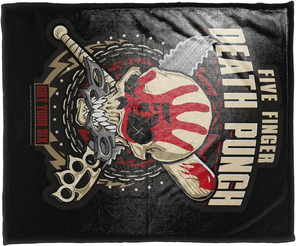 Rocksax - Five Finger Death Punch - Got Your Six - Sherpa Fleece Blanket (60 in x 80 in)
