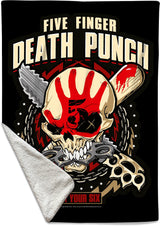 Rocksax - Five Finger Death Punch - Got Your Six - Sherpa Fleece Blanket (60 in x 80 in)