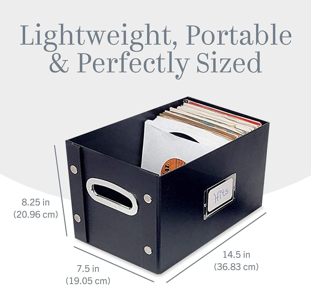 Snap-N-Store - 45 RPM Vinyl Storage Box - Black SNS02079