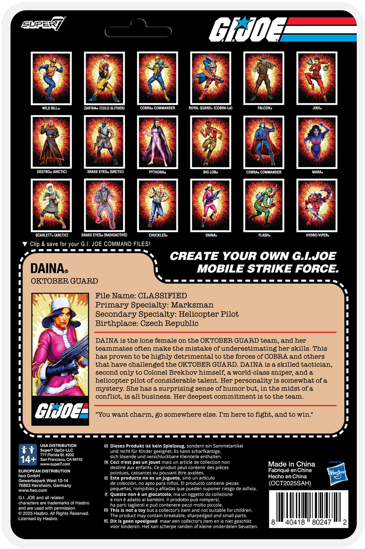 Super7 - G.I. Joe - ReAction+ Wv7 - Daina (Cartoon)